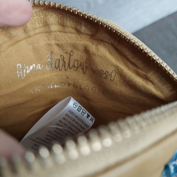 New Anna Harlow Russo x Anthropologie Embellished Leather Monogram Pouch "T" - Picture 6 of 8